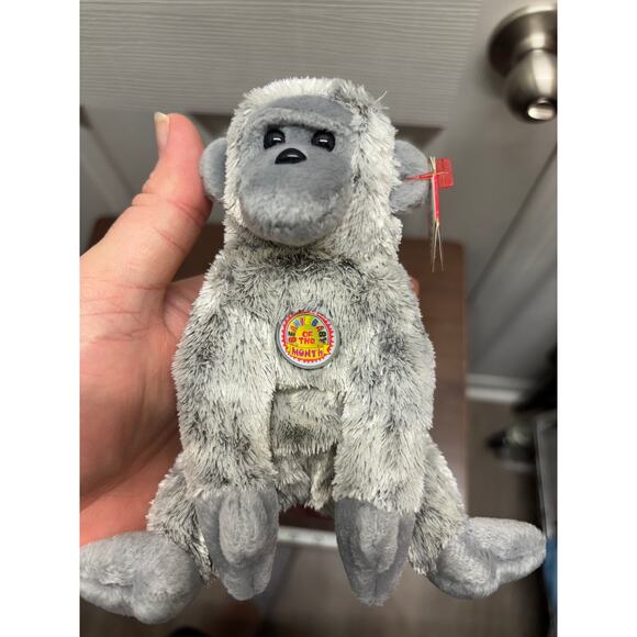 Set of 3 Ty Beanie Babies Virunga Congo Gorilla Silver Brown Monkey Plush NWT - Picture 6 of 8